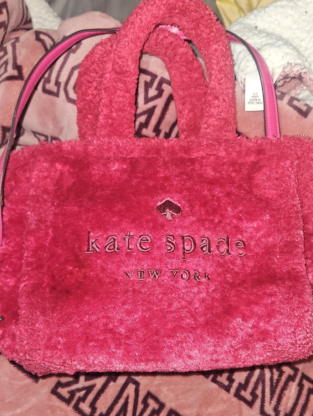 kate spade Pink Plush Teddy Tote